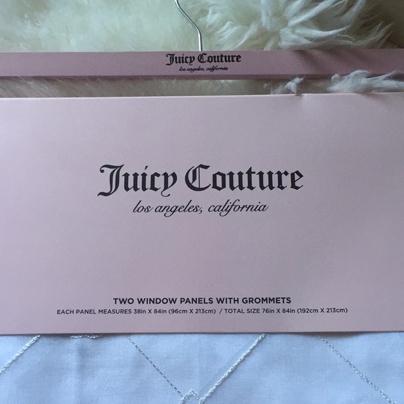 Juicy Couture 2 Window Panels W/Grommets Curtains - Picture 4 of 6